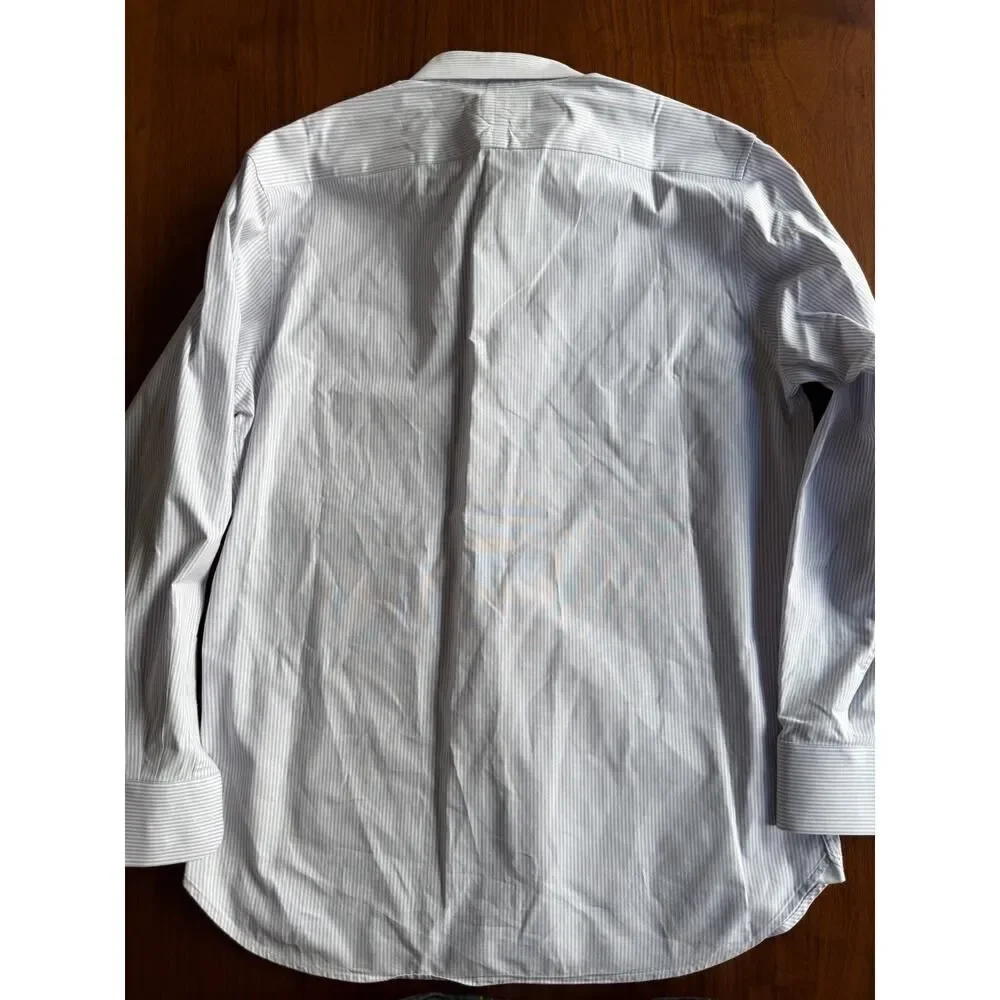 Banana Republic Mens Slim Fit Light Blue Stripe Long Sleeve Shirt - Size M